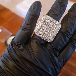 Iced out CZ Mens or Womens Ring Size 9 NWT